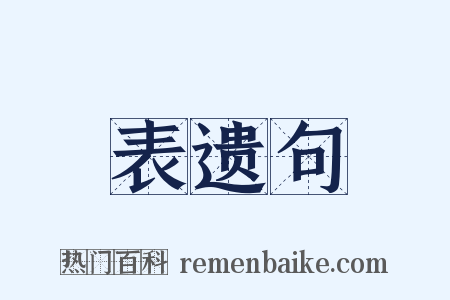 表遗句是什么意思的图片